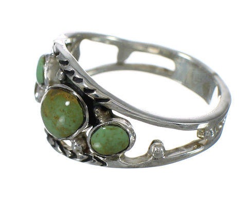 Sterling Silver Turquoise Southwestern Ring Size 5 YX92731
